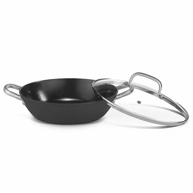 Сковорода Pujadas 24 см h 6 см 2 л с крышкой облегченный чугун, арт. 85100185