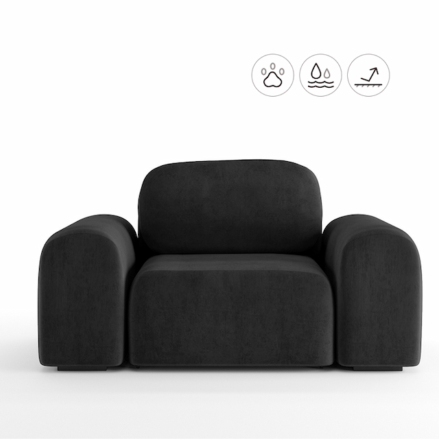 Кресло Мастерфабрик Эмека Saga dark grey ткань рогожка