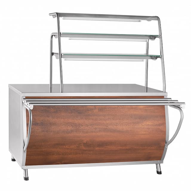 Прилавок для горячих напитков Abat ПГН-70Т-01 (нейтральный стол, 3 полки, 1500 мм) кашир.