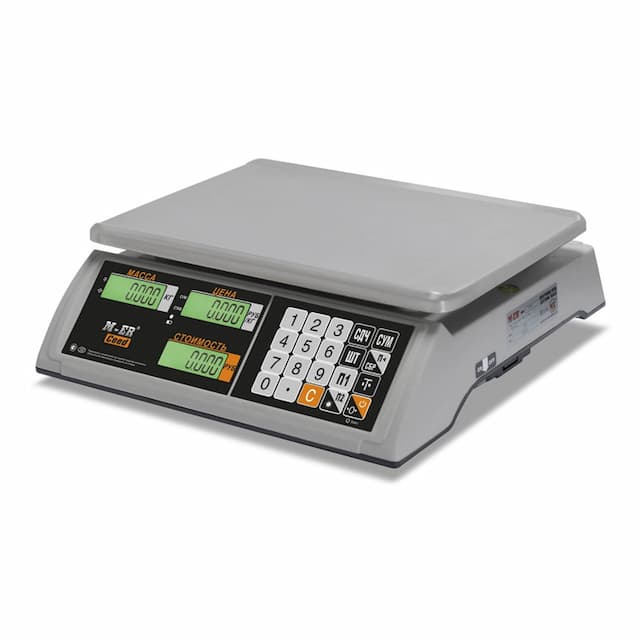 Торговые настольные весы MERTECH M-ER 327 AC-15.2 "Ceed" LCD Белые